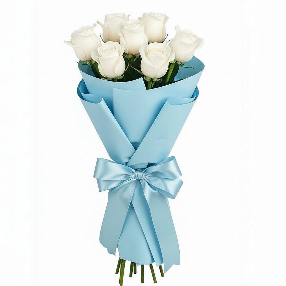 7 Белых роз Проуд в Новом Костеке Букет 7 белых роз Проуд в Новом Костеке