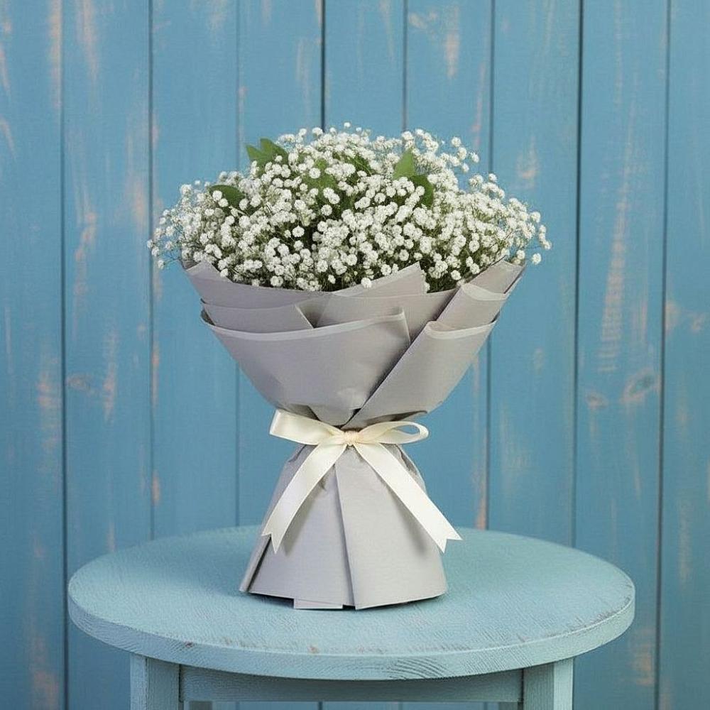 Букет Белые гипсофилы в Новом Костеке Букет цветов из: Гипсофила в Новом Костеке