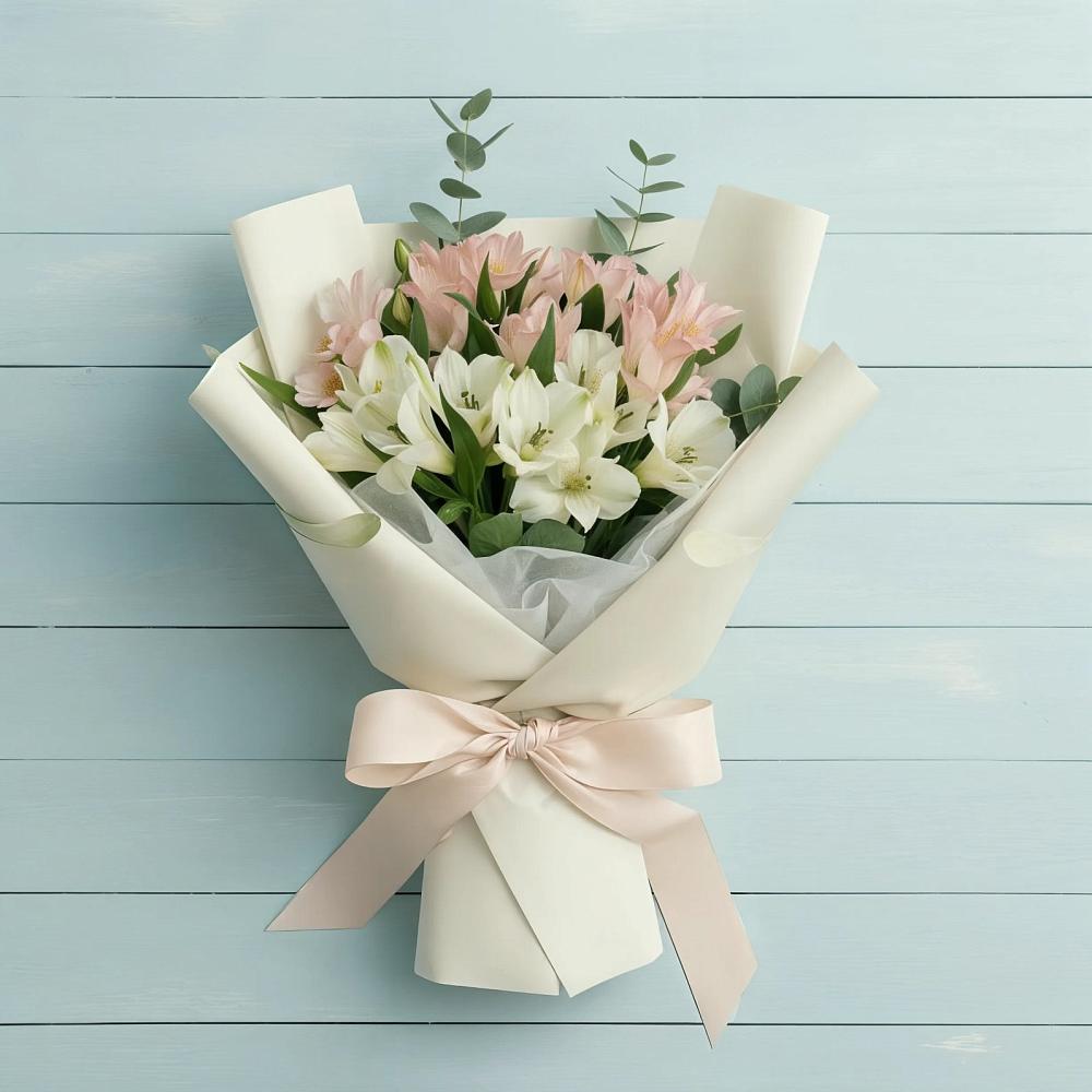 Букет Утренний поцелуй в Новом Костеке Букет цветов из: Альстромерии в Новом Костеке