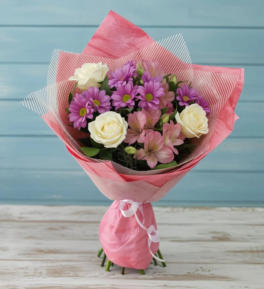 Букет комплимент в Новом Костеке Букет цветов из: Герберы в Новом Костеке